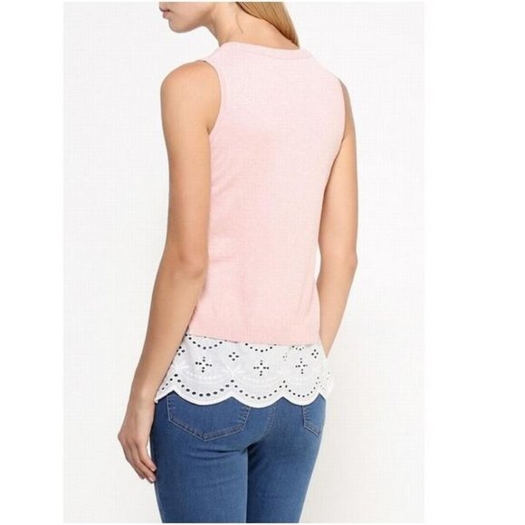 TOPSHOP Layered Knit Top Sz 4 - Picture 7 of 7
